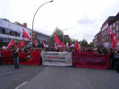 Demonstration gegen Nazis in Barmbek (Fuhlsbüttler Straße)